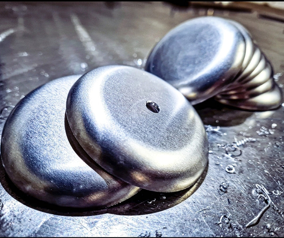 70mm domed aluminium tube ends